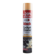 Полироль панели приборов NOWAX 750 мл Black Cockpit Cleaner Ваниль (NX00701)