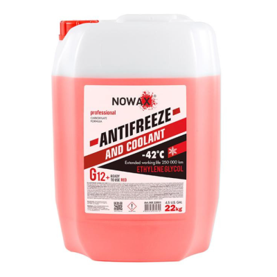 Антифриз NOWAX RED(червоний),G12+/(22Kg)