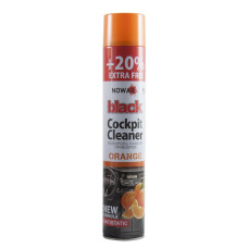 Полироль панели приборов NOWAX 750 мл Black Cockpit Cleaner Апельсин (NX00703)
