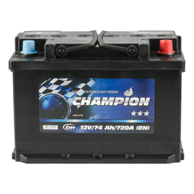 Автомобильный аккумулятор Black 74 Ah/12V Champion Euro