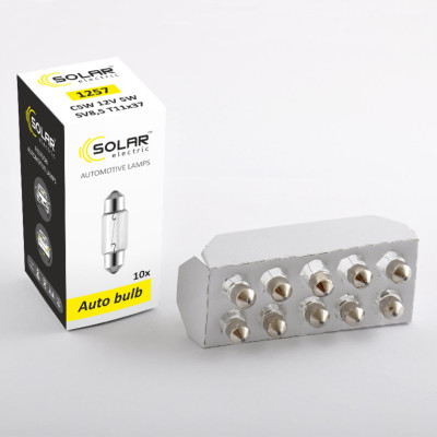 Галогеновая лампа SOLAR C5W T11x37 12V (1257)
